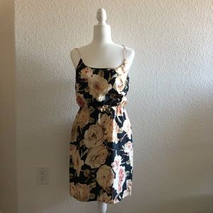Silk JCrew Factory Strappy Blouson Floral Dress S4